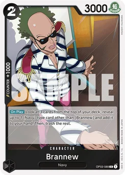 Brannew OP03-089 R2 One Piece Card the Best