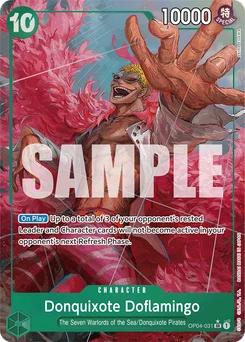 Donquixote Doflamingo OP04-031 P3 One Piece Card the Best