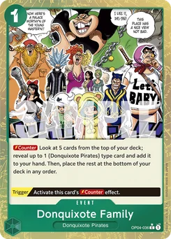 Donquixote Family OP04-036 P3 One Piece Card the Best