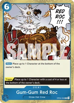 Gum-Gum Red Roc OP04-056 P2 One Piece Card the Best