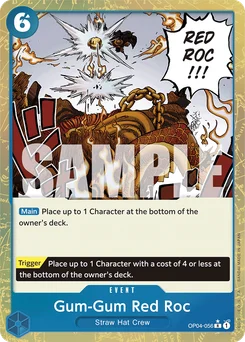 Gum-Gum Red Roc OP04-056 P3 One Piece Card the Best