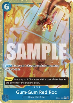 Gum-Gum Red Roc OP04-056 P4 One Piece Card the Best