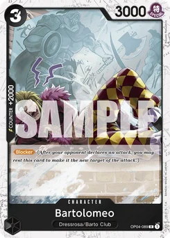 Bartolomeo OP04-089 P2 One Piece Card the Best