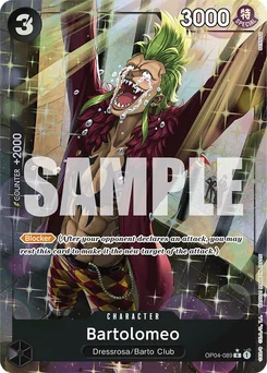 Bartolomeo OP04-089 P4 One Piece Card the Best