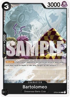 Bartolomeo OP04-089 R1 One Piece Card the Best