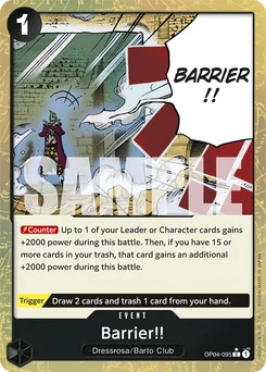 Barrier!! OP04-095 P3 One Piece Card the Best