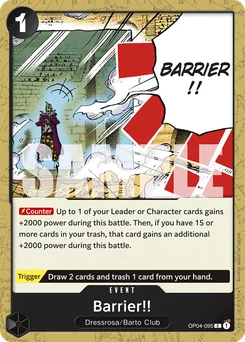 Barrier!! OP04-095 R1 One Piece Card the Best