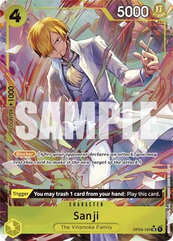 Sanji OP04-104 P3 One Piece Card the Best