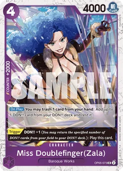 Miss Doublefinger(Zala) OP05-073 P2 One Piece Card the Best