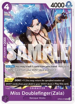 Miss Doublefinger(Zala) OP05-073 R1 One Piece Card the Best