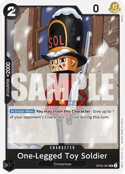 One-Legged Toy Soldier OP05-081 R1 One Piece Card the Best