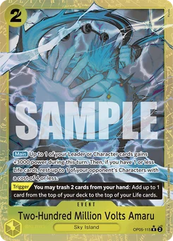 Two-Hundred Million Volts Amaru OP05-115 P4 One Piece Card the Best