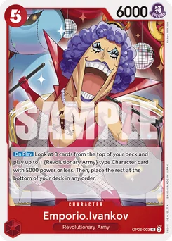 Emporio.Ivankov OP06-003 R1 One Piece Card the Best