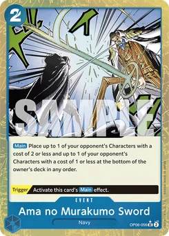 Ama no Murakumo Sword OP06-056 P3 One Piece Card the Best