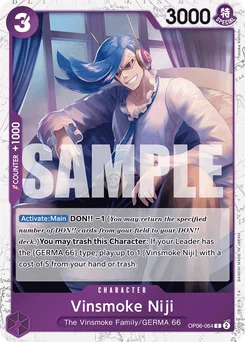 Vinsmoke Niji OP06-064 P2 One Piece Card the Best