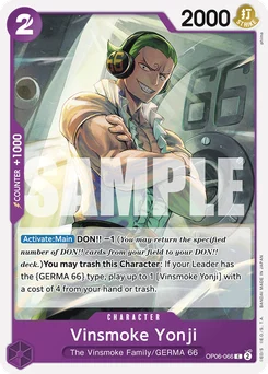 Vinsmoke Yonji OP06-066 R1 One Piece Card the Best