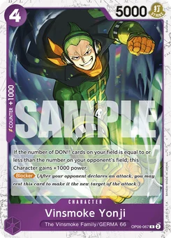 Vinsmoke Yonji OP06-067 P2 One Piece Card the Best