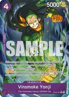 Vinsmoke Yonji OP06-067 P3 One Piece Card the Best