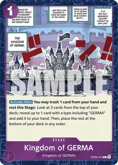 Kingdom of GERMA OP06-079 P2 One Piece Card the Best