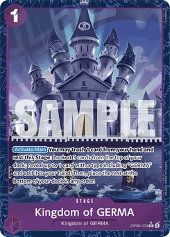 Kingdom of GERMA OP06-079 P4 One Piece Card the Best