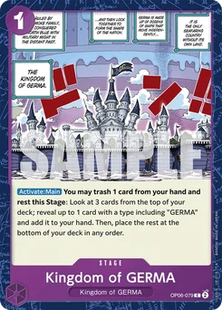 Kingdom of GERMA OP06-079 R1 One Piece Card the Best