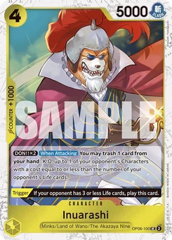Inuarashi OP06-100 P2 One Piece Card the Best