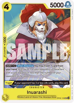 Inuarashi OP06-100 R1 One Piece Card the Best