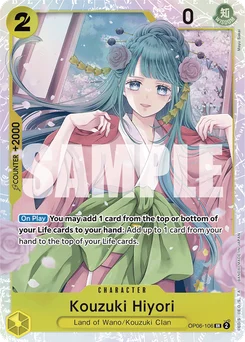 Kouzuki Hiyori OP06-106 R1 One Piece Card the Best