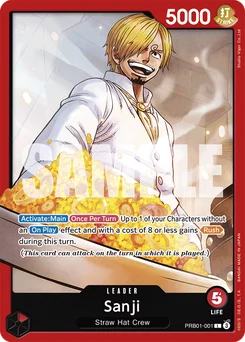 Sanji PRB01-001 One Piece Card the Best