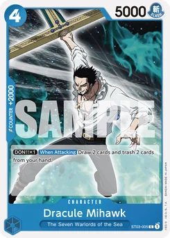 Dracule Mihawk ST03-005 R2 One Piece Card the Best