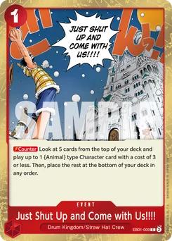 Just Shut Up and Come with Us!!!! EB01-009 P1 One Piece Card the Best vol.2