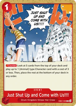 Just Shut Up and Come with Us!!!! EB01-009 R1 One Piece Card the Best vol.2