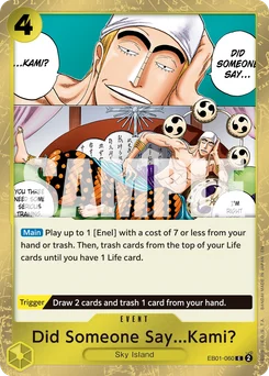 Did Someone Say...Kami? EB01-060 P1 One Piece Card the Best vol.2