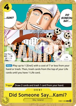 Did Someone Say...Kami? EB01-060 R1 One Piece Card the Best vol.2