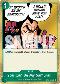 You Can Be My Samurai!! OP01-055 P1 One Piece Card the Best vol.2