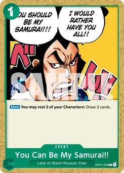 You Can Be My Samurai!! OP01-055 R1 One Piece Card the Best vol.2