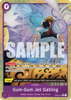 Gum-Gum Jet Gatling OP03-072 P1 One Piece Card the Best vol.2