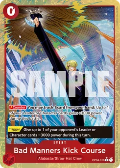 Bad Manners Kick Course OP04-016 P1 One Piece Card the Best vol.2