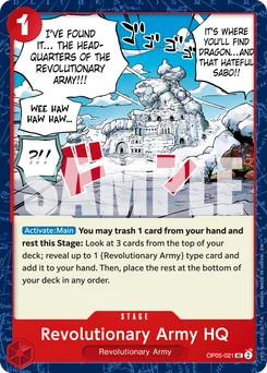 Revolutionary Army HQ OP05-021 R1 One Piece Card the Best vol.2