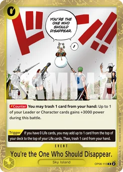 You're the One Who Should Disappear. OP06-115 R1 One Piece Card the Best vol.2