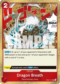 Dragon Breath OP07-017 P1 One Piece Card the Best vol.2