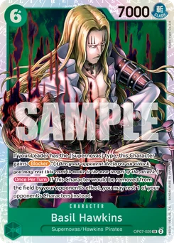 Basil Hawkins OP07-029 R1 One Piece Card the Best vol.2