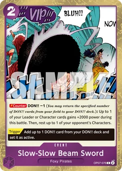 Slow-Slow Beam Sword OP07-076 P1 One Piece Card the Best vol.2