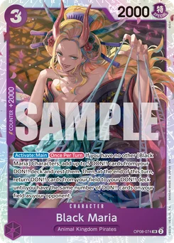 Black Maria OP08-074 R1 One Piece Card the Best vol.2