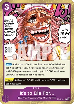 It's to Die For... OP08-076 P1 One Piece Card the Best vol.2