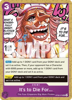 It's to Die For... OP08-076 R1 One Piece Card the Best vol.2