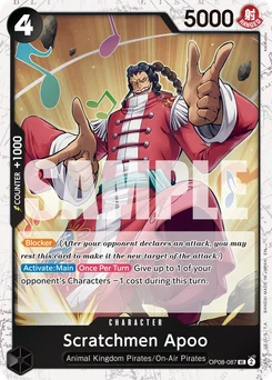 Scratchmen Apoo OP08-087 P1 One Piece Card the Best vol.2