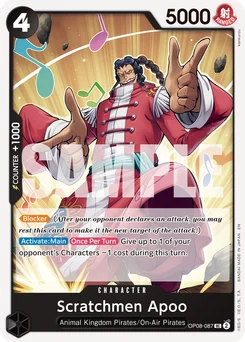 Scratchmen Apoo OP08-087 R1 One Piece Card the Best vol.2