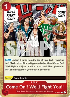 Come On!! We'll Fight You!! OP09-020 R2 One Piece Card the Best vol.2