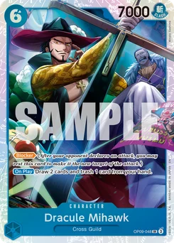 Dracule Mihawk OP09-048 R1 One Piece Card the Best vol.2